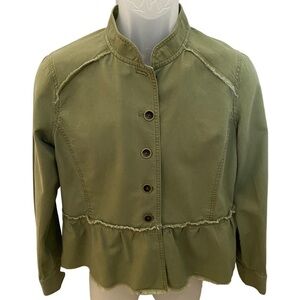 Caslon Light Green Utility Jacket Women S Small